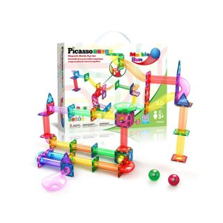 PICASSO TILES Magenetic, set de constructie, Circuit pentru bile, 40 piese