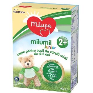 MILUPA Junior 2+, formula speciala lapte praf, de crestere, 600 g