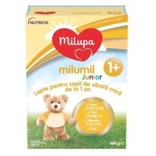 MILUPA Junior 1+, formula speciala lapte praf, de crestere, 600 g