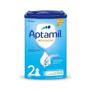 APTAMIL Nutri-Biotik 2, formula speciala lapte praf, de continuare 6-12 luni, 800 g