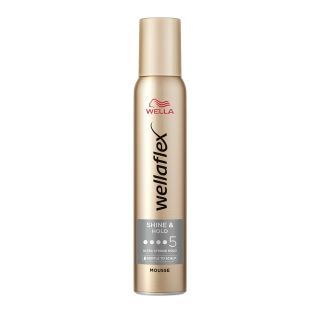 WELLAFLEX Shiny & Hold, spuma de par, pentru fixare foarte puternica, fixare: 5/5, 200 ml