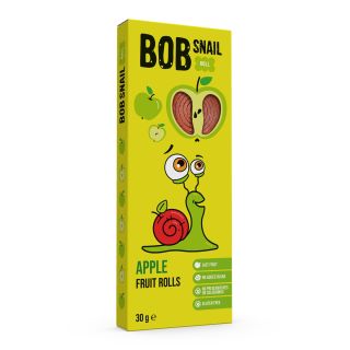 BOB SNAIL Fruit Rolls, gustare din fructe, rulou din fructe, cu mere, 30g