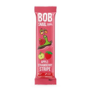 BOB SNAIL Stripe, gustare din fructe, cu mere si capune, 14g