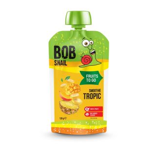 BOB SNAIL Fruits to Go Tropic, smoothie, cu banane, ananas si mango, 120g