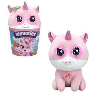 WINKSIES Strawberry Unicorn, jucarie de plus, unicorn interactiv
