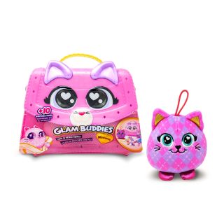 GLAM BUDDIES Pisicuta, jucarie de plus, poseta cu surpriza, diverse modele