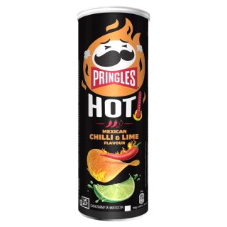 PRINGLES Hot Mexican Chilli&Lime, chips, cu gust de ardei iute si limeta, 160 g