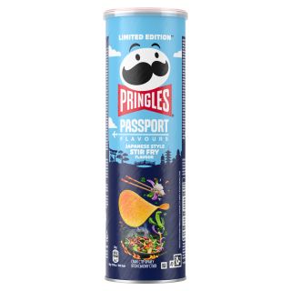 PRINGLES Passport Flavours, chips, cu gust de stir fry japonez, 165 g