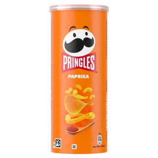 PRINGLES Paprika, chips, cu gust de paprika, 125 g