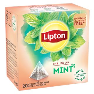 LIPTON Infusion, ceai, menta, 20 pliculete piramidale