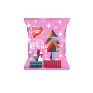 LAURA de pom, bomboane, cu aroma de cocos, portocale, strudel de mere, cacao, 36 x 184 g, 1 buc