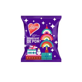 LAURA de pom, bomboane, cu aroma de visine, caramel, mere coapte, cacao, 36 x 184 g, 1 buc