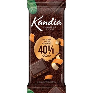 KANDIA Ciocolata amaruie, tableta de ciocolata, 40% cacao, 80 g, 1 buc