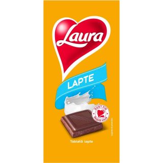 LAURA, tableta de ciocolata, cu lapte, 80 g, 1 buc