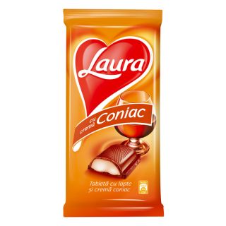 LAURA, tableta de ciocolata, cu coniac, 92 g, 1 buc