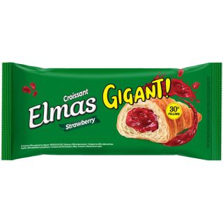 ELMAS, croissant, gigant, cu capsune, 160 g, 1 buc