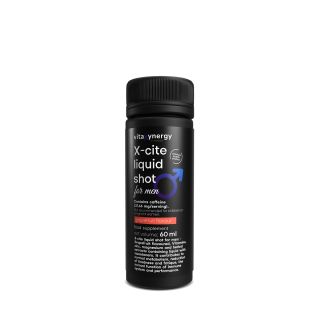 VITAXYNERGY, it's complex, supliment alimentar, shot X-cite barbati, cu aroma de grapfruit, 12 x 60 ml