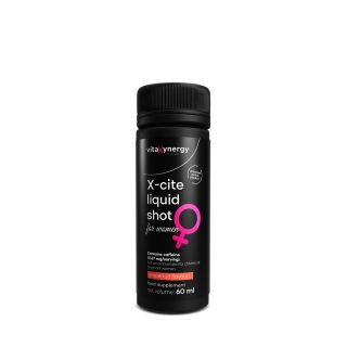 VITAXYNERGY, it's complex, supliment alimentar, shot X-cite pentru femei, cu aroma de grapefruit, 12x60 ml