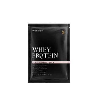 VITAXYNERGY it's protein, pudra proteica, din zer, cu aroma de zmeura si iaurt, monodoza, 30g