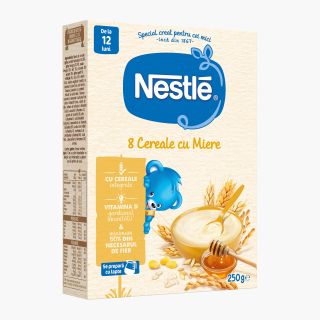 NESTLE Baby, 8 cereale, cu miere, 250 g
