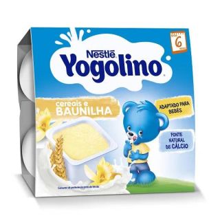 NESTLE Yogolino, gustare, cu cereale si vanilie 4x100 g
