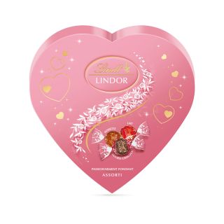 LINDT Lindor, bomboane de ciocolata, asortate, inima, 160 g
