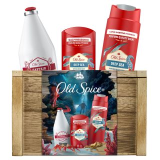 Set cadou OLD SPICE Comoara, deo stick Deep Sea 50 ml + gel de dus Deep Sea 250 ml + lotiune dupa ras Captain 100 ml