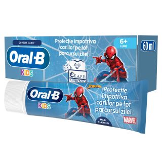 ORAL-B Kids Spiderman, pasta de dinti, pentru copii, 6 luni+, 60 ml