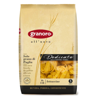 GRANORO DEDICATO FETTUCCINE ALL’UOVO N.118, paste, 500 g