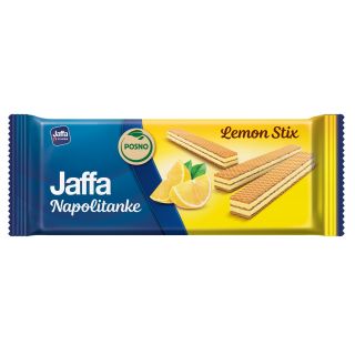 JAFFA WAFERS Lemon Stix, napolitane, cu crema de lamaie, 160g