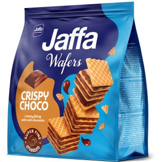 JAFFA WAFERS Crispy Choco, napolitane, cu crema de ciocolata crocanta, 150g