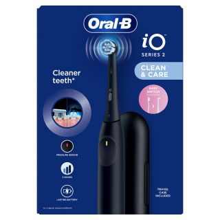 ORAL-B iO 2 Night, periuta de dinti electrica, 1 capat si trusa de calatorie, Negru, 1 buc