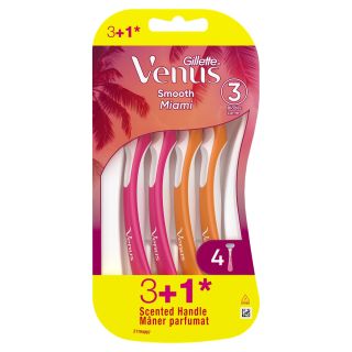 GILLETTE Venus Smooth Miami, aparat de ras, 3+1 buc