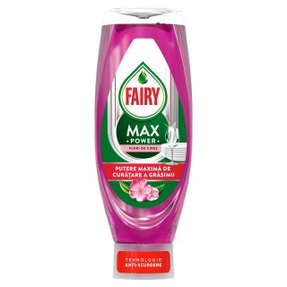 FAIRY Max Power Cherry Blossom, detergent de vase, cu parfum de flori de cires, 0.73 l