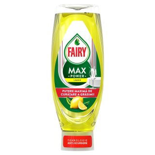 FAIRY Max Power Lemon, detergent de vase, cu parfum de lamaie, 0.73 l