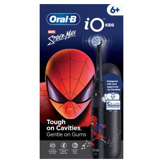 ORAL-B iO Kids, periuta de dinti electrica, Marvel Spiderman, 1 capat de periaj, 1 trusa de calatorie, 1 buc