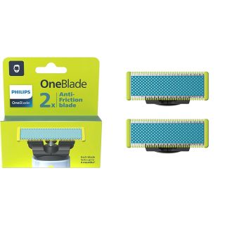 PHILIPS OneBlade Anti Friction QP225/50, rezerva aparat de ras, pachet, 2 buc