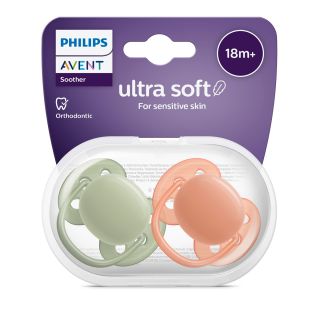 PHILIPS SCF093/01 Avent Ultra Soft, suzeta, 18 luni +, 2 buc