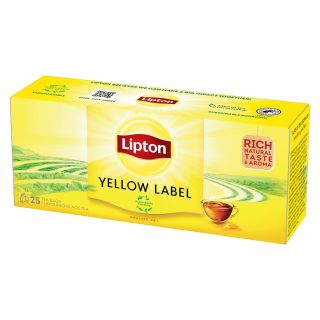 LIPTON Yellow Label, ceai, negru, 25 pliculete