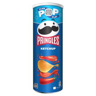 PRINGLES Ketchup, chips, cu gust de ketchup, 165 g