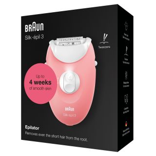 BRAUN Silk-épil 3 3-176, epilator, Roz/Alb