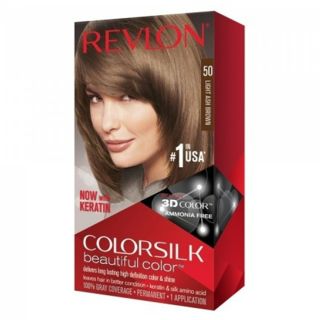 REVLON COLORSILK 50 Light Ash Brown, vopsea de par, 130 ml