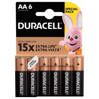 DURACELL Basic AA, baterii, 6 buc