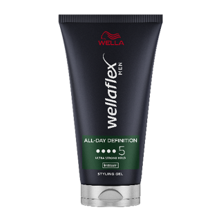 WELLAFLEX Men All-Day Definition, gel de par, cu fixare ultra puternica, fixare: 5/5, 150 ml