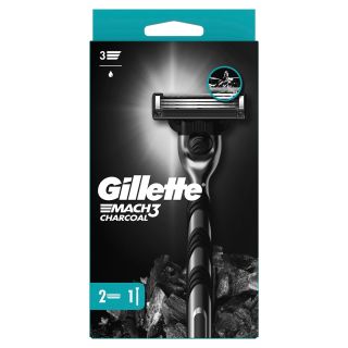 GILLETTE Mach3 Charcoal, aparat de ras, + 1 rezerva