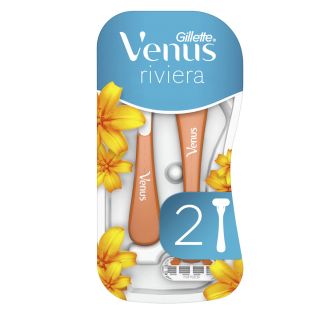 GILLETTE Venus Riviera, aparat de ras, pentru femei, 2 buc