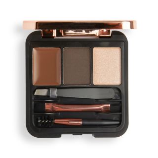 MAKEUP REVOLUTION Brow Sculpt Kit Dark, pentru sprancene