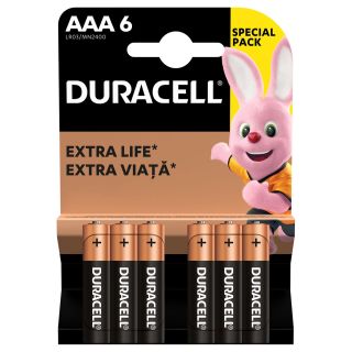 DURACELL Basic AAA, baterii, 6 buc