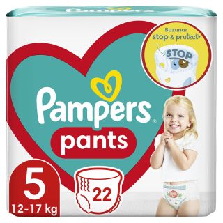 PAMPERS Active Baby Pants, scutece chilotel, 12-17 kg, marime 5, Carry Pack, 22 buc