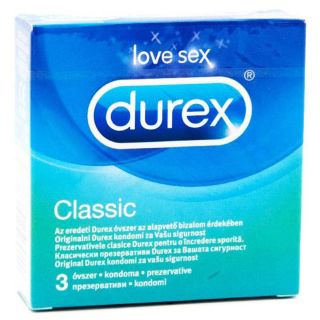 DUREX Classic, prezervative, 3 buc